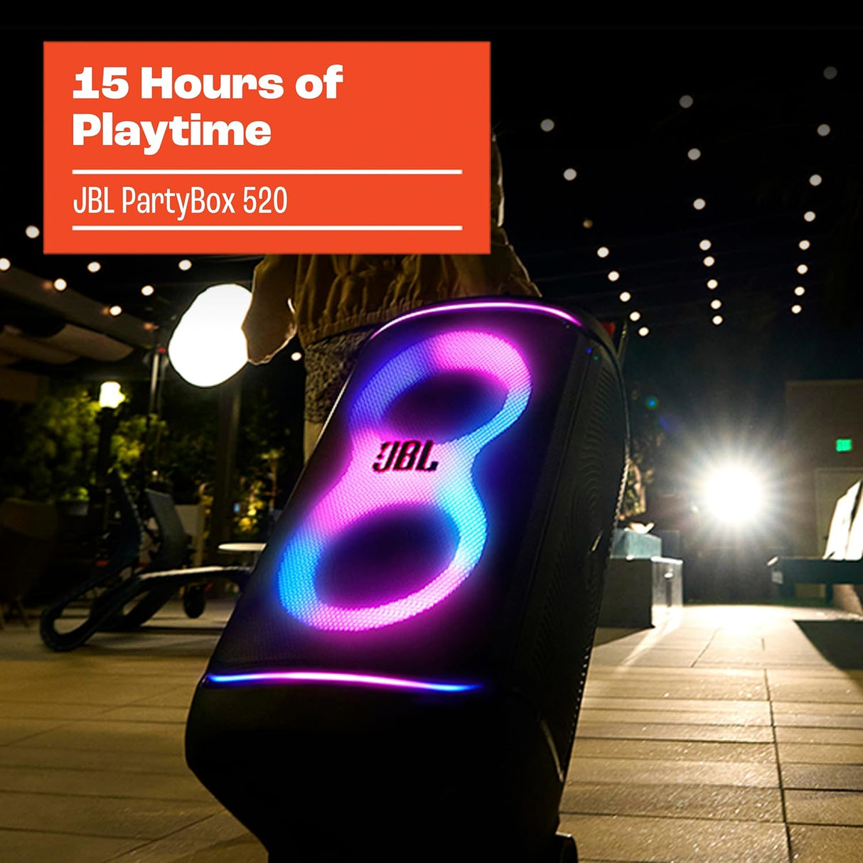 JBL PartyBox 520 Portable Battery-Powered Party Speaker