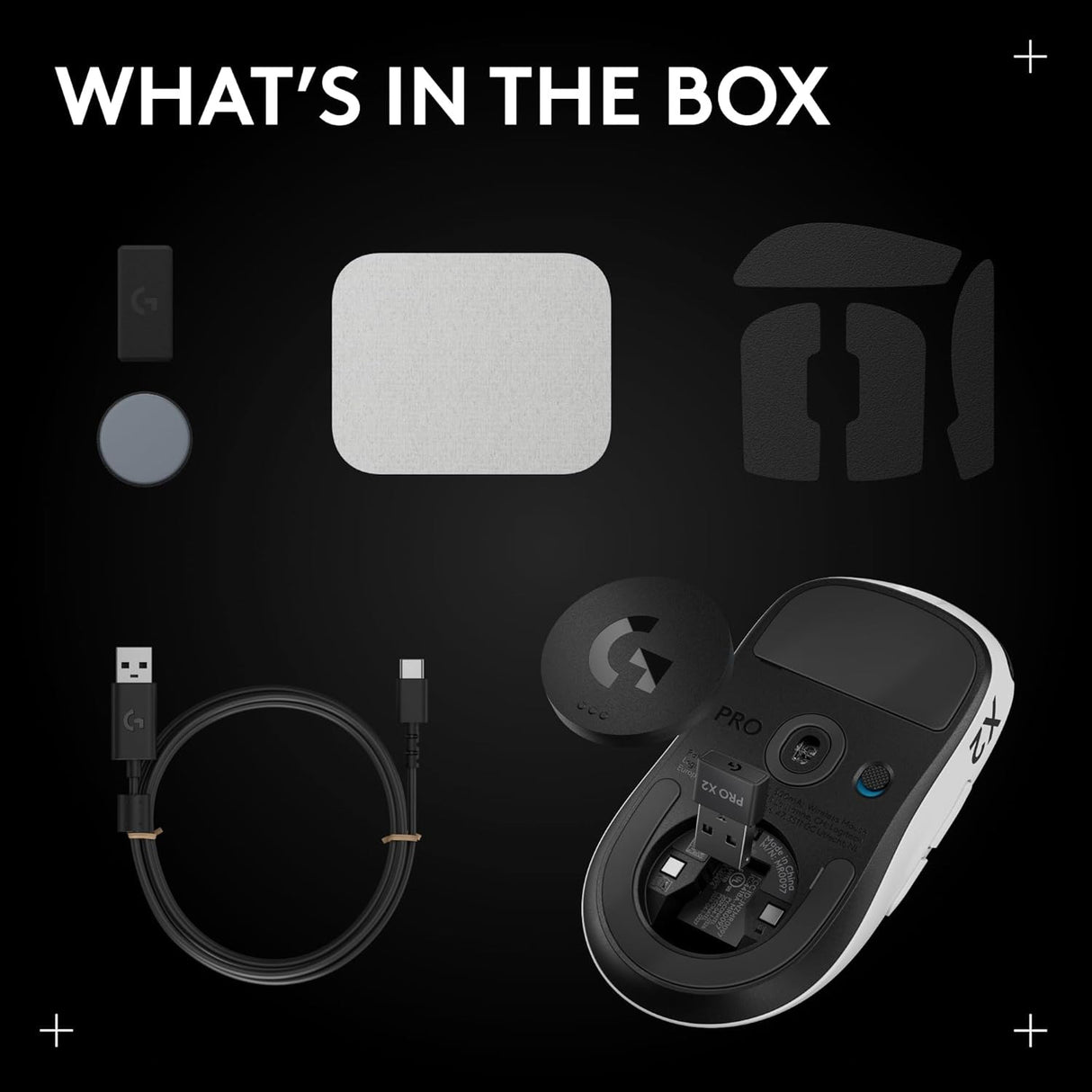 Logitech G Pro X2 Superstrike LIGHTSPEED Wireless Gaming Mouse – Lunar Eclipse