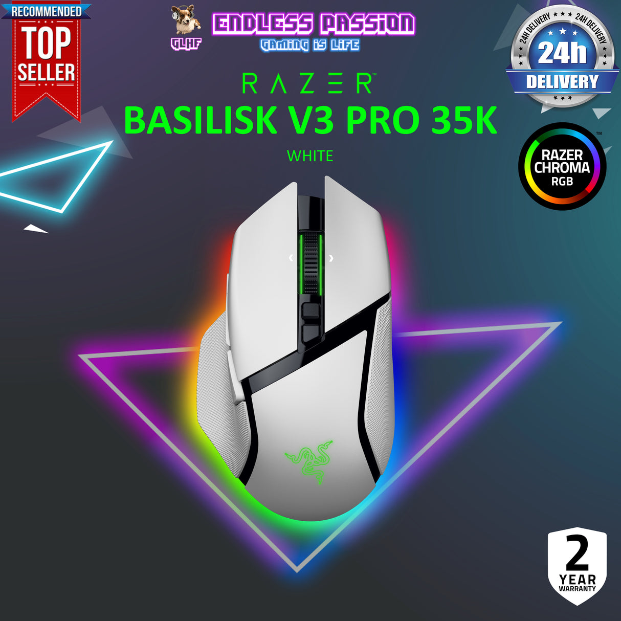 Razer Basilisk V3 Pro 35K Customizable Ergonomic Gaming Mouse