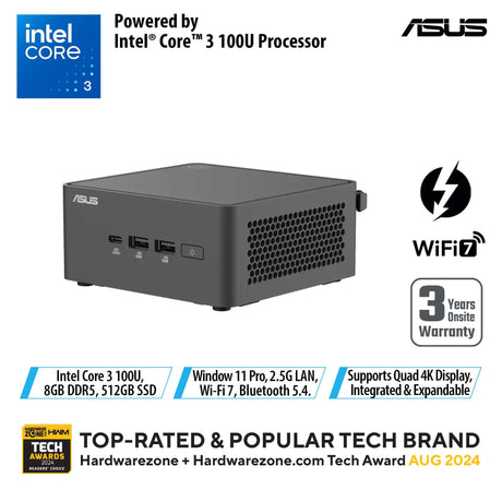 Asus NUC 15 Pro Tall U3-100U AI-Enabled Gaming Mini PC
