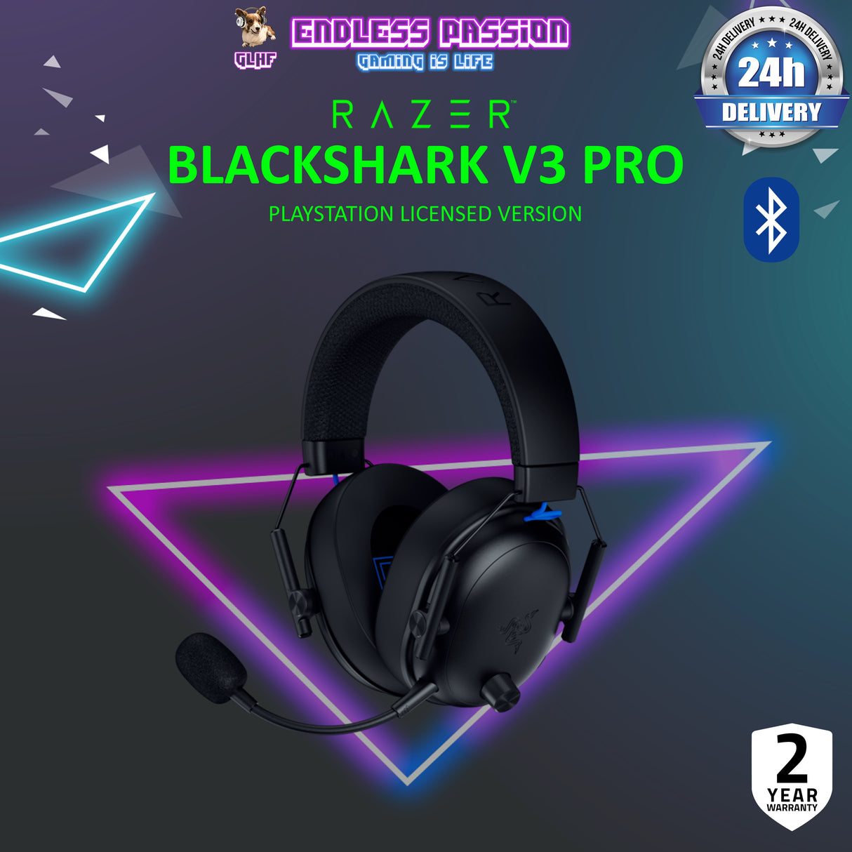 Razer BlackShark V3 Pro Wireless Gaming Headset – ANC, THX Audio, PC/PS5/Xbox, Esports-Grade Sound