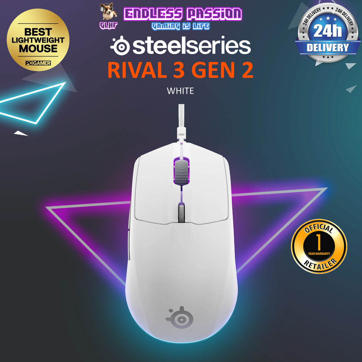 SteelSeries Rival 3 Gen 2 Lightweight Wired Gaming Mouse