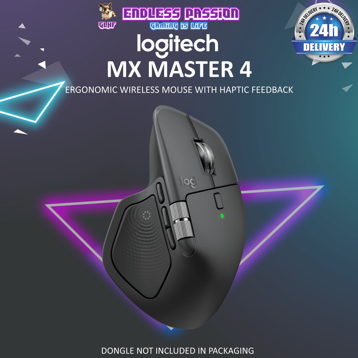 Logitech MX Master 4 Ergonomic Wireless Mouse With Haptic Feedback