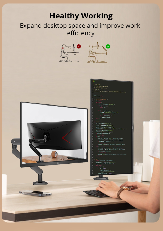 AOC AM406 Single Monitor Arm