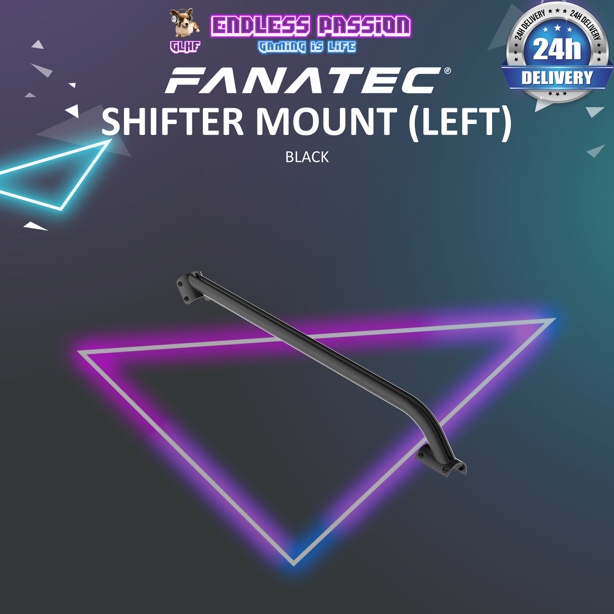 Fanatec ClubSport GT Cockpit Shifter Mount - Left Side - Available in Black & White