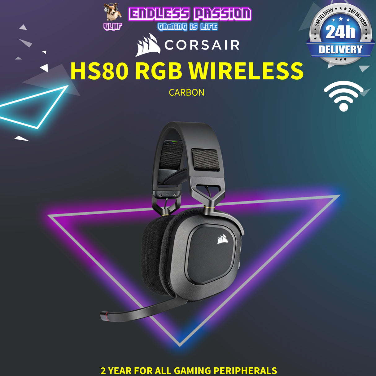 Corsair HS80 RGB Wireless Premium Gaming Headset