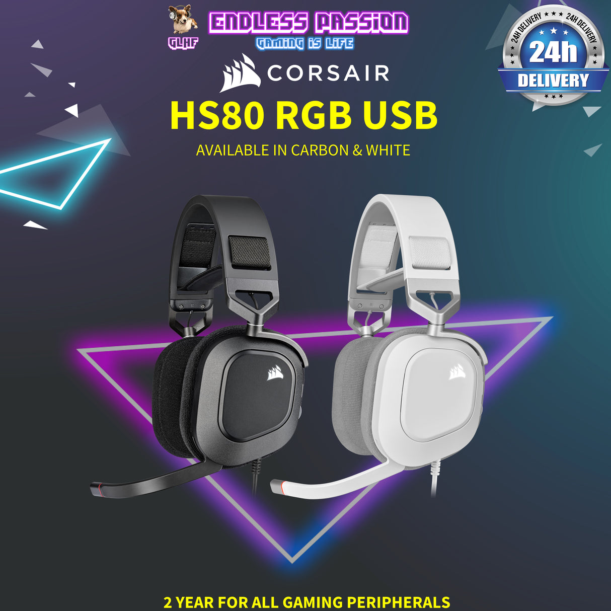 Corsair HS80 RGB USB Premium Gaming Headset