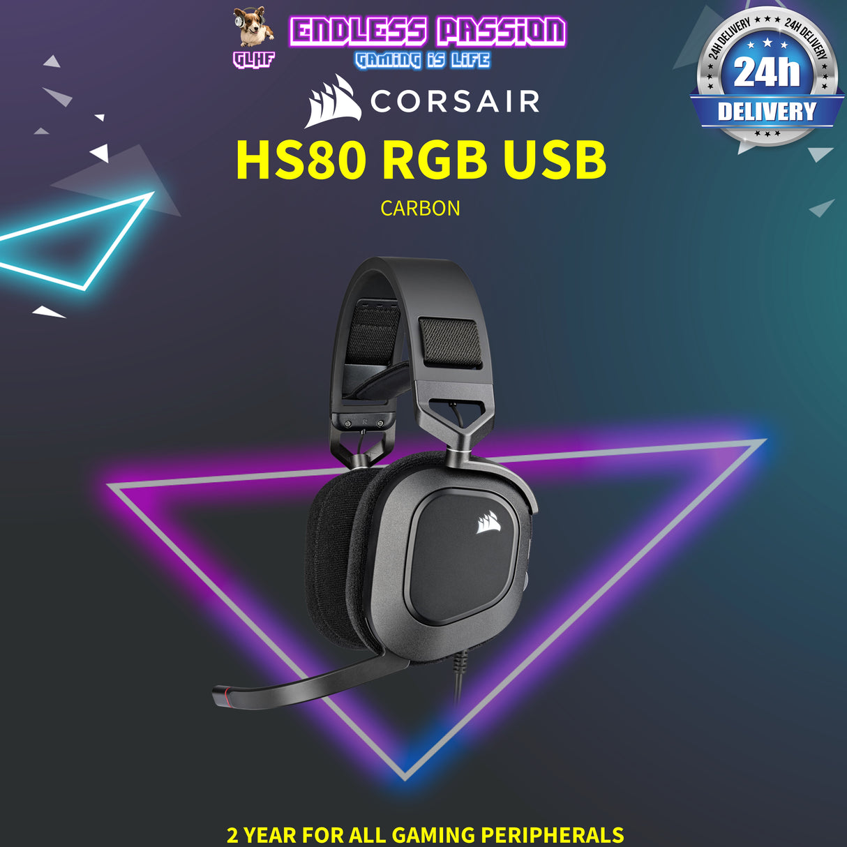 Corsair HS80 RGB USB Premium Gaming Headset