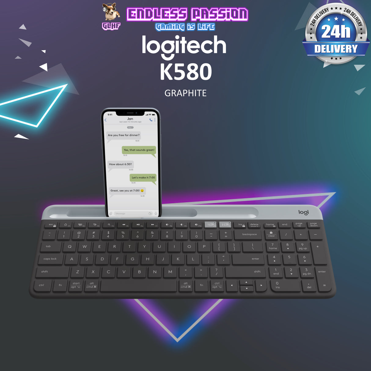 Logitech K580 Slim Multi-Device Wireless Keyboard