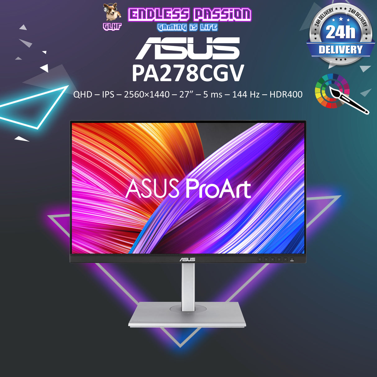 ASUS ProArt Display PA278CGV Professional Monitor QHD IPS Professional Monitor