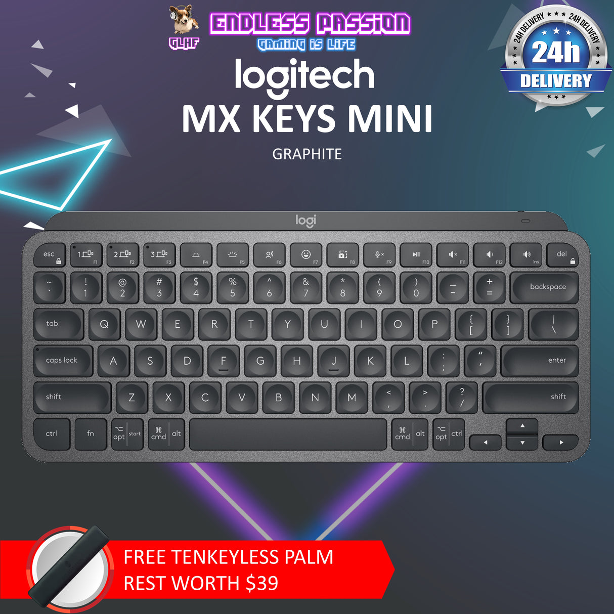 Logitech MX Keys Mini Minimalist Wireless Illuminated Keyboard