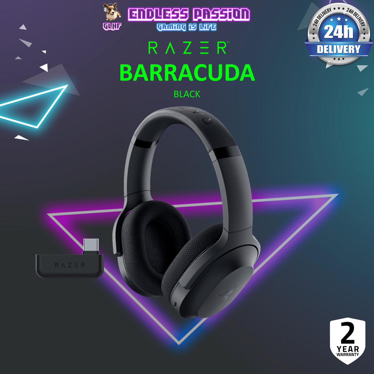 Razer Barracuda - Wireless Multi-platform Gaming and Mobile Headset with Bluetooth 5.2