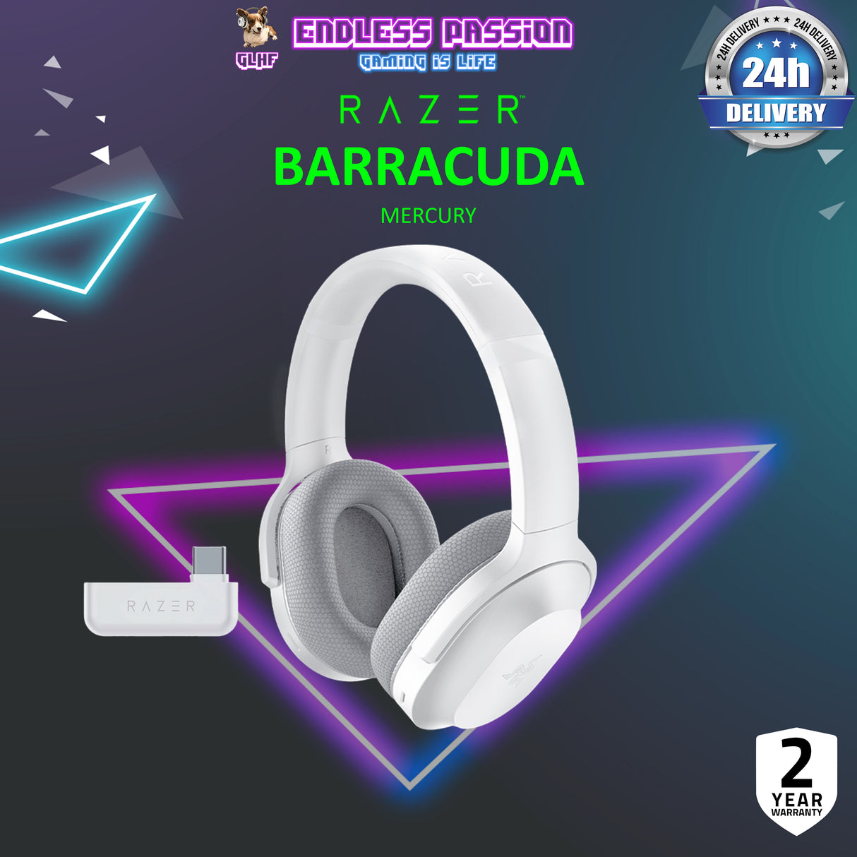 Razer Barracuda - Wireless Multi-platform Gaming and Mobile Headset with Bluetooth 5.2
