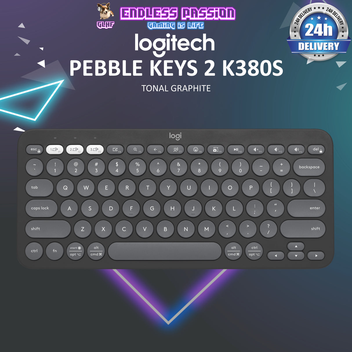 Logitech Pebble Keys 2 K380s Bluetooth Wireless Keyboard