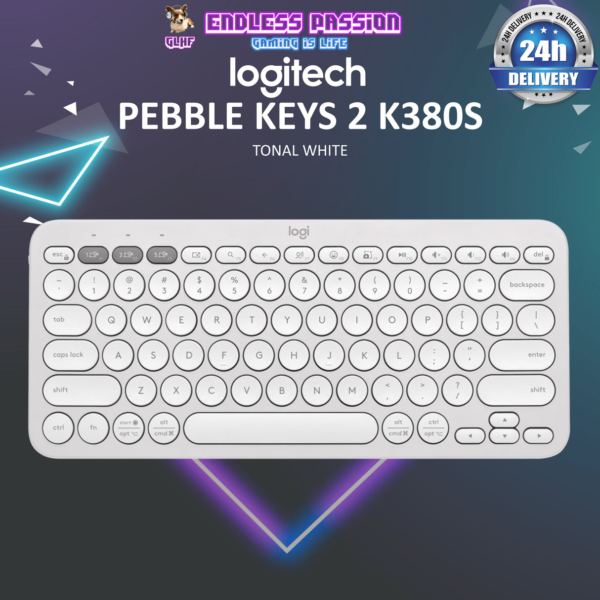 Logitech Pebble Keys 2 K380s Bluetooth Wireless Keyboard