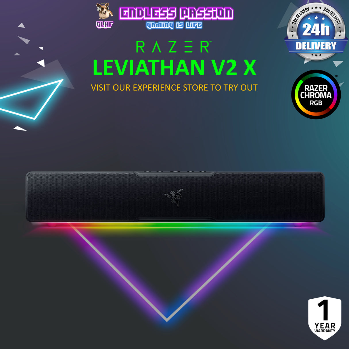 Razer Leviathan V2 X - PC Gaming Soundbar with Bluetooth 5.0 connection