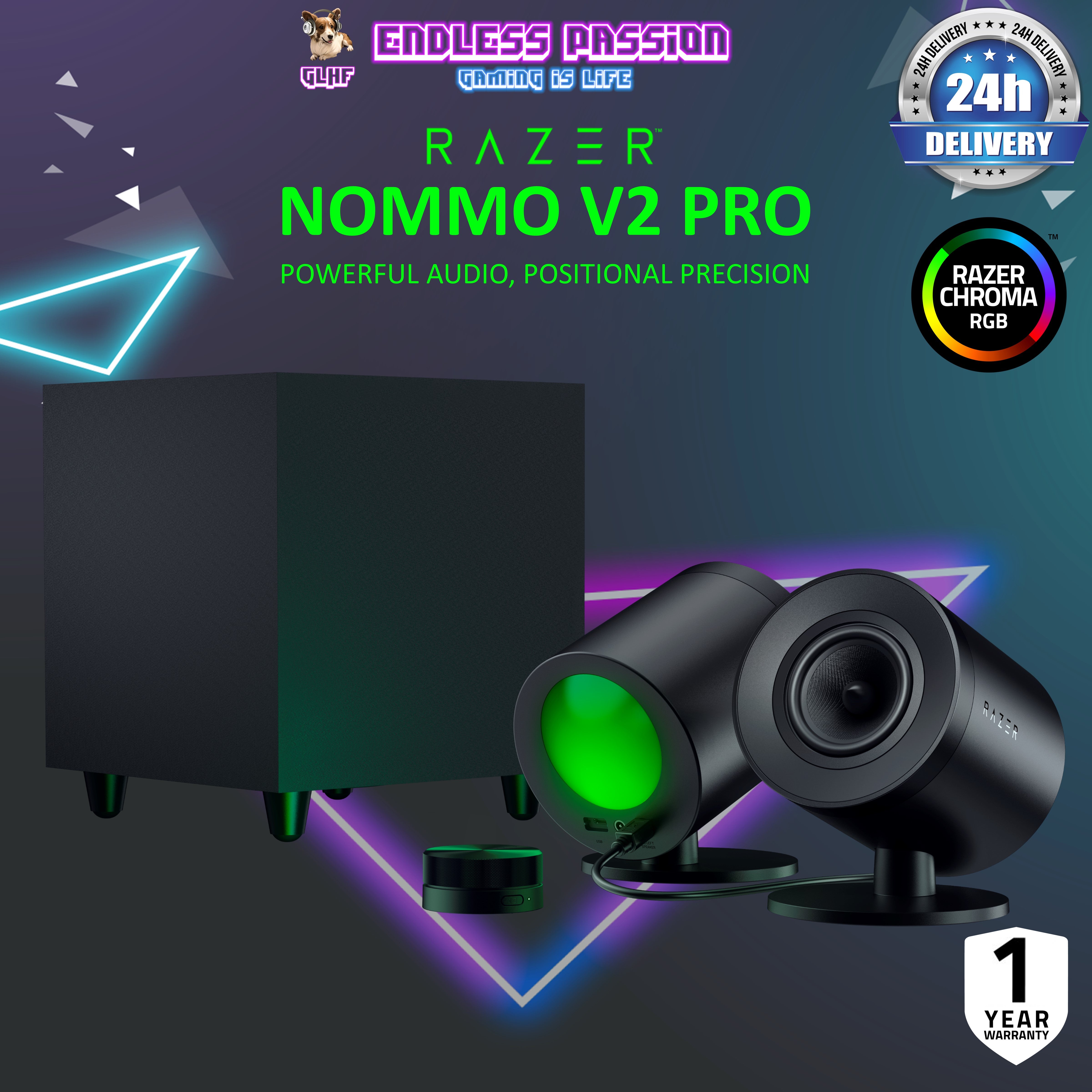 Razer Nommo V2 Pro 新品 未使用 中古(A)] RAZER NOMMO V2 PRO ゲーミングスピーカー [非常に良い
