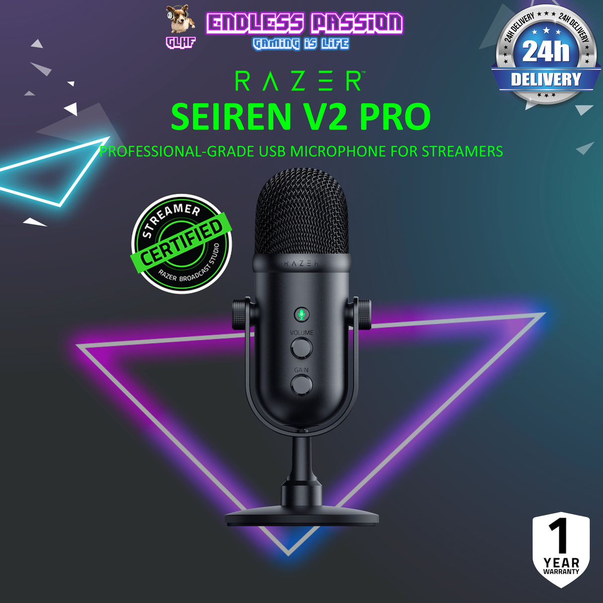 Razer Seiren V2 Pro USB Microphone