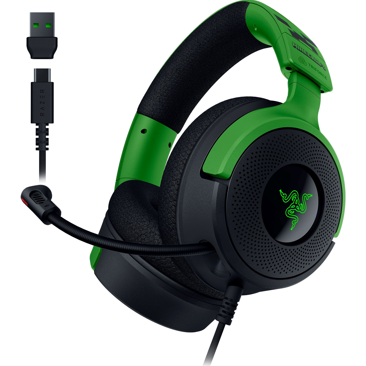 Razer Kraken V4 X - Wired Gaming Headset - Minecraft Edition