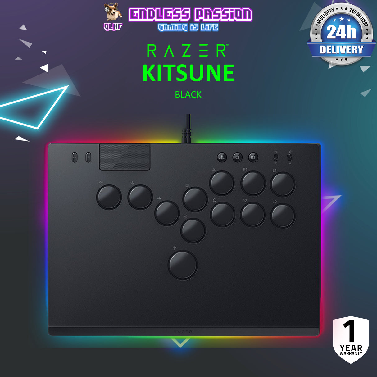 Razer Kitsune All-button Arcade Controller for PS and PC