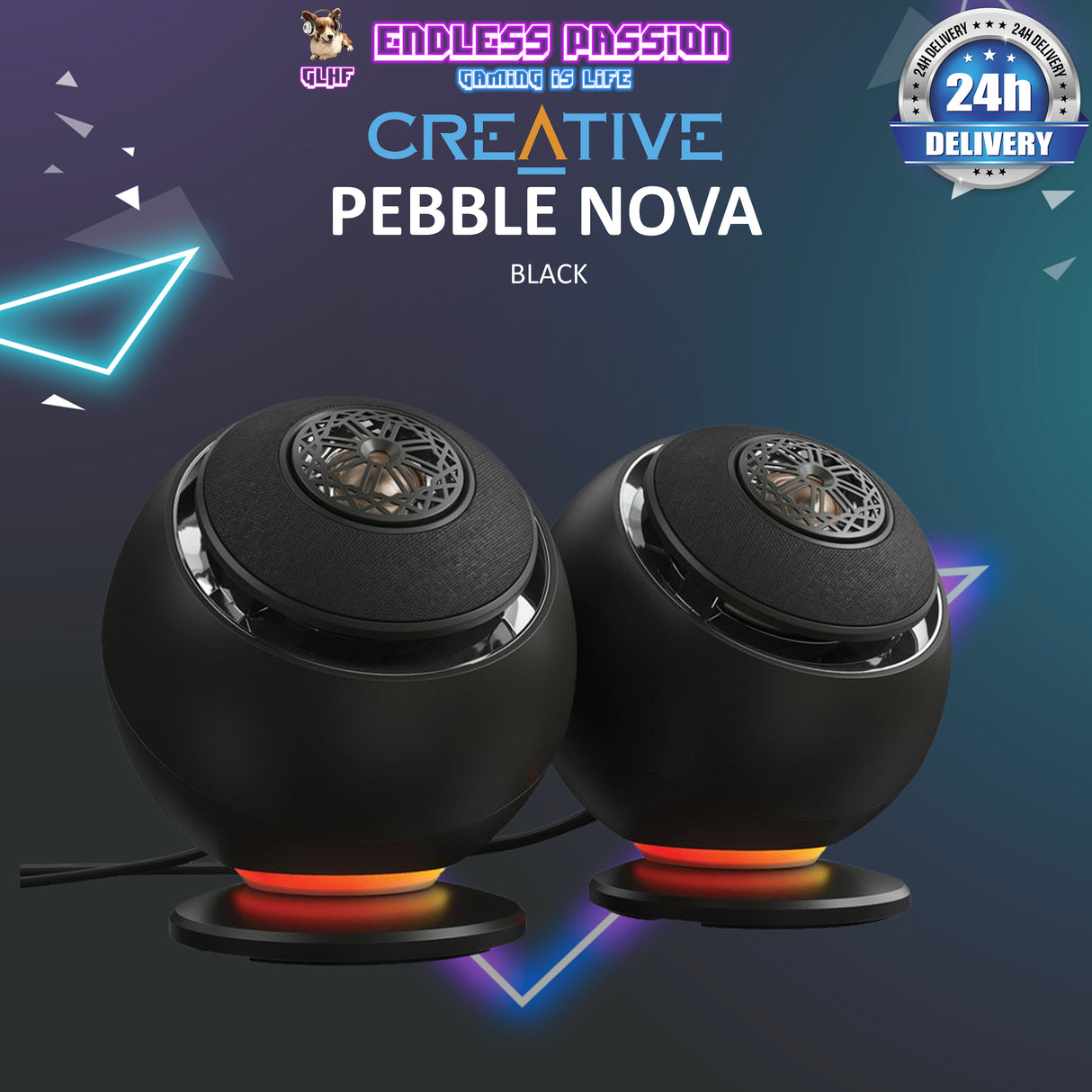 Creative Pebble Nova Premium 2.0 USB-C Speakers with Coaxial Driver