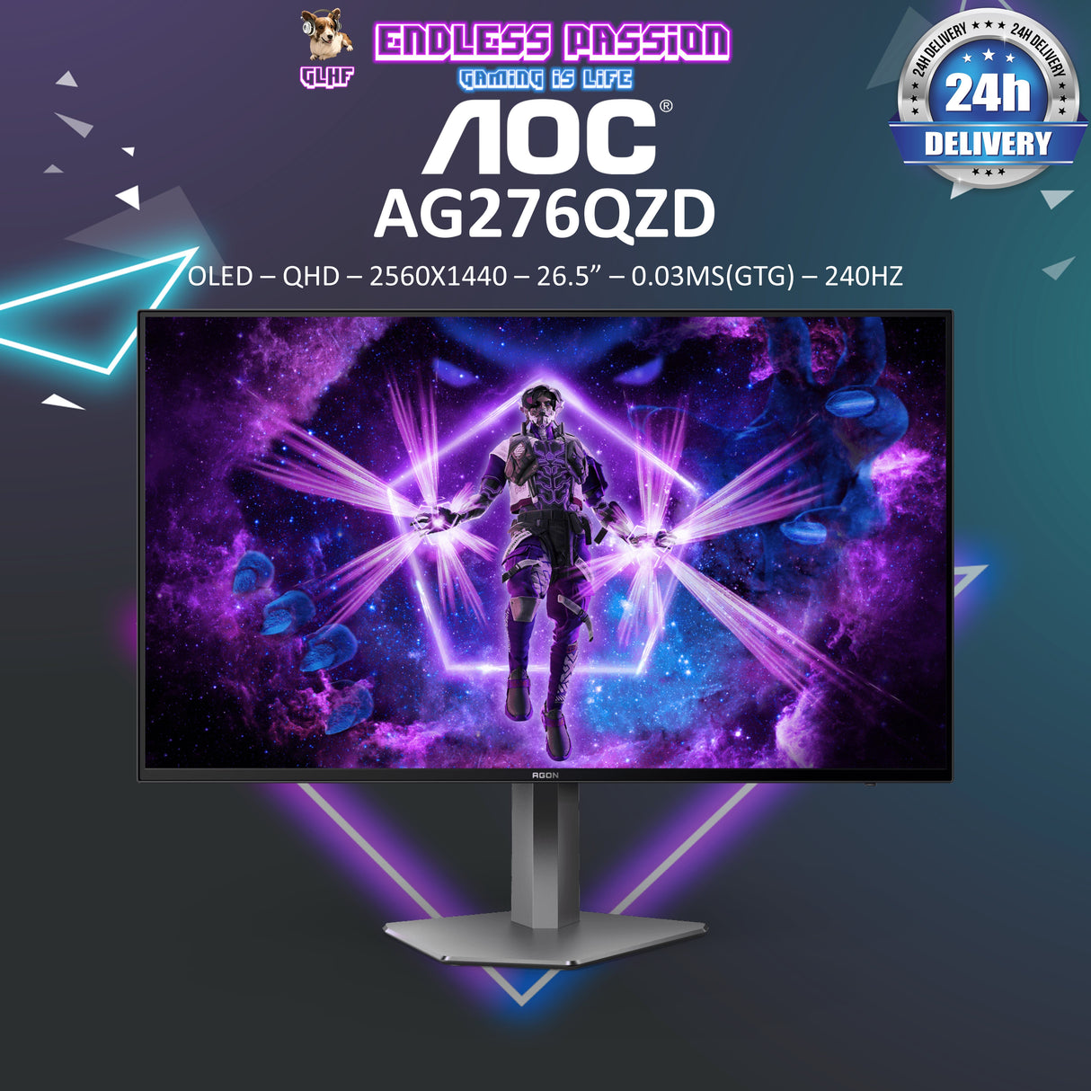 AOC AG276QZD — 27" QHD OLED Display Gaming Monitor