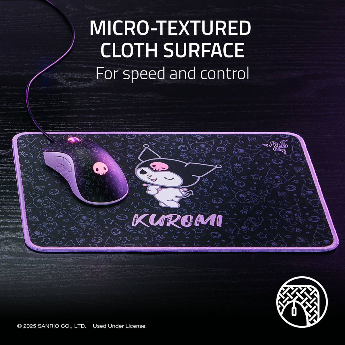 Razer DeathAdder Essential & Goliathus Mouse Mat Bundle - Kuromi Edition