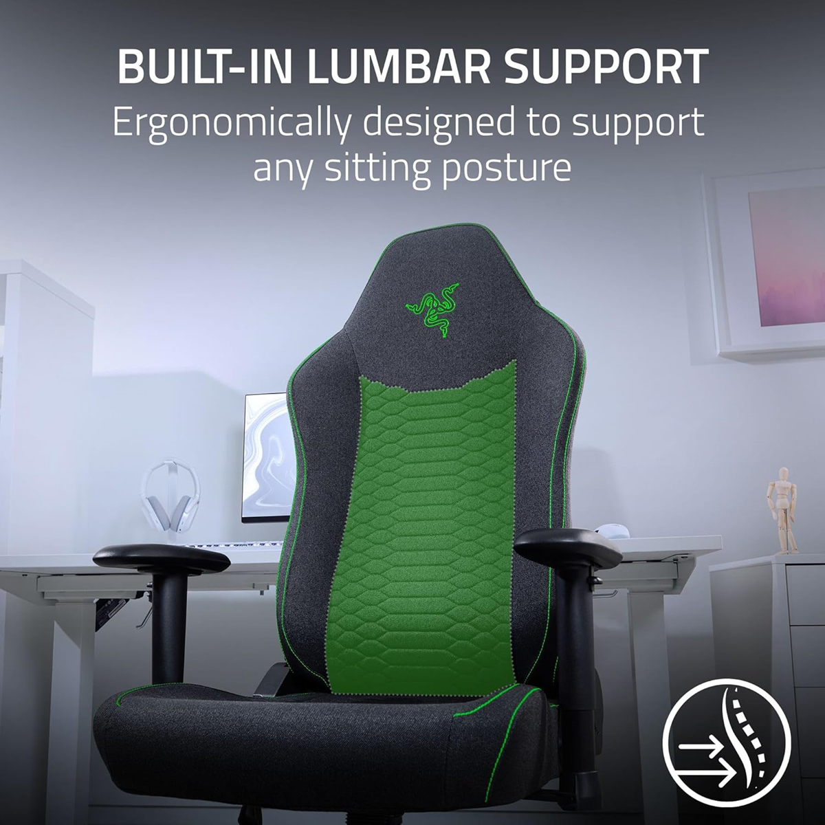Razer Iskur V2 X - Ergonomic Gaming Chair with Integrated Lumbar Support