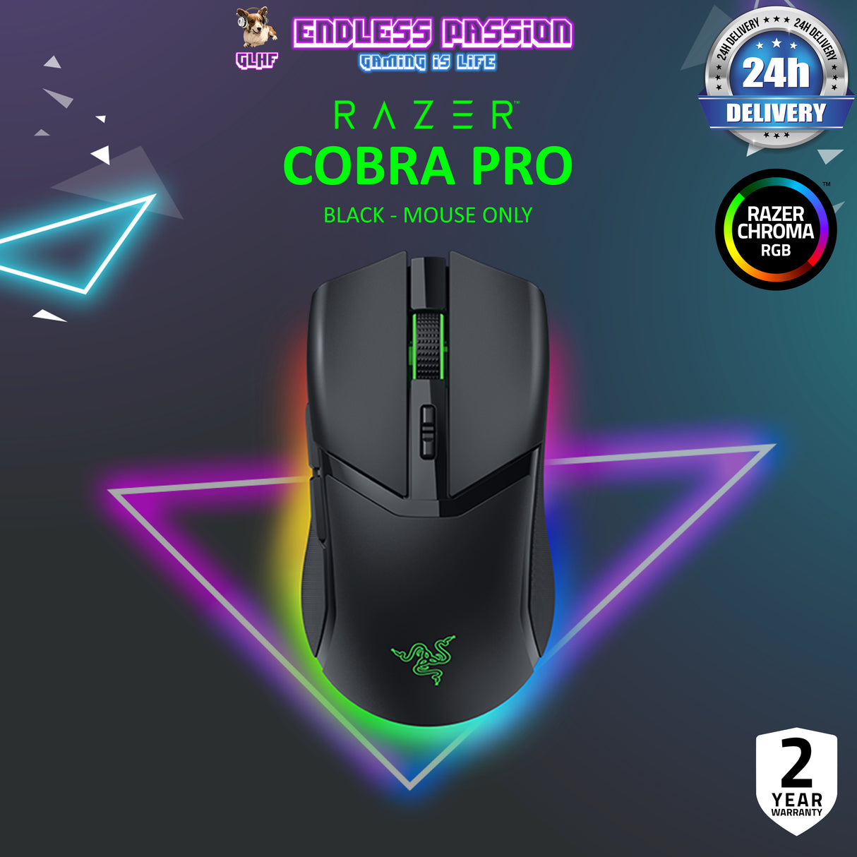 Razer Cobra Pro - Customizable Wireless Gaming Mouse with Razer Chroma RGB