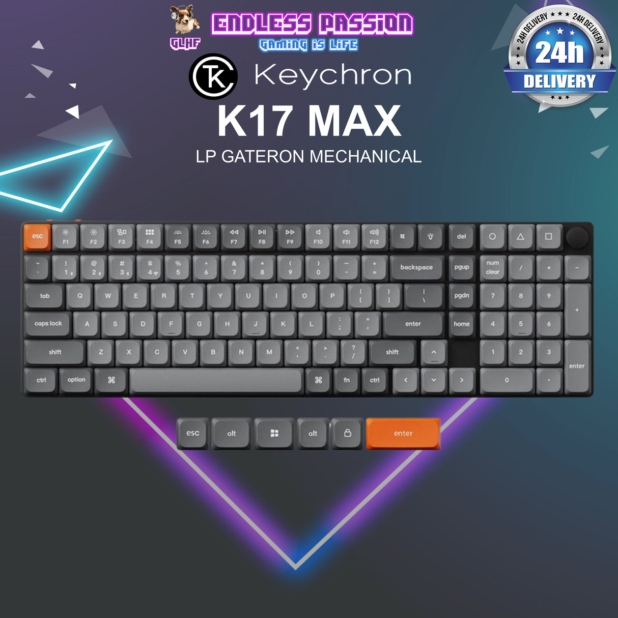 Keychron K17 Max QMK Wireless Custom Mechanical Keyboard