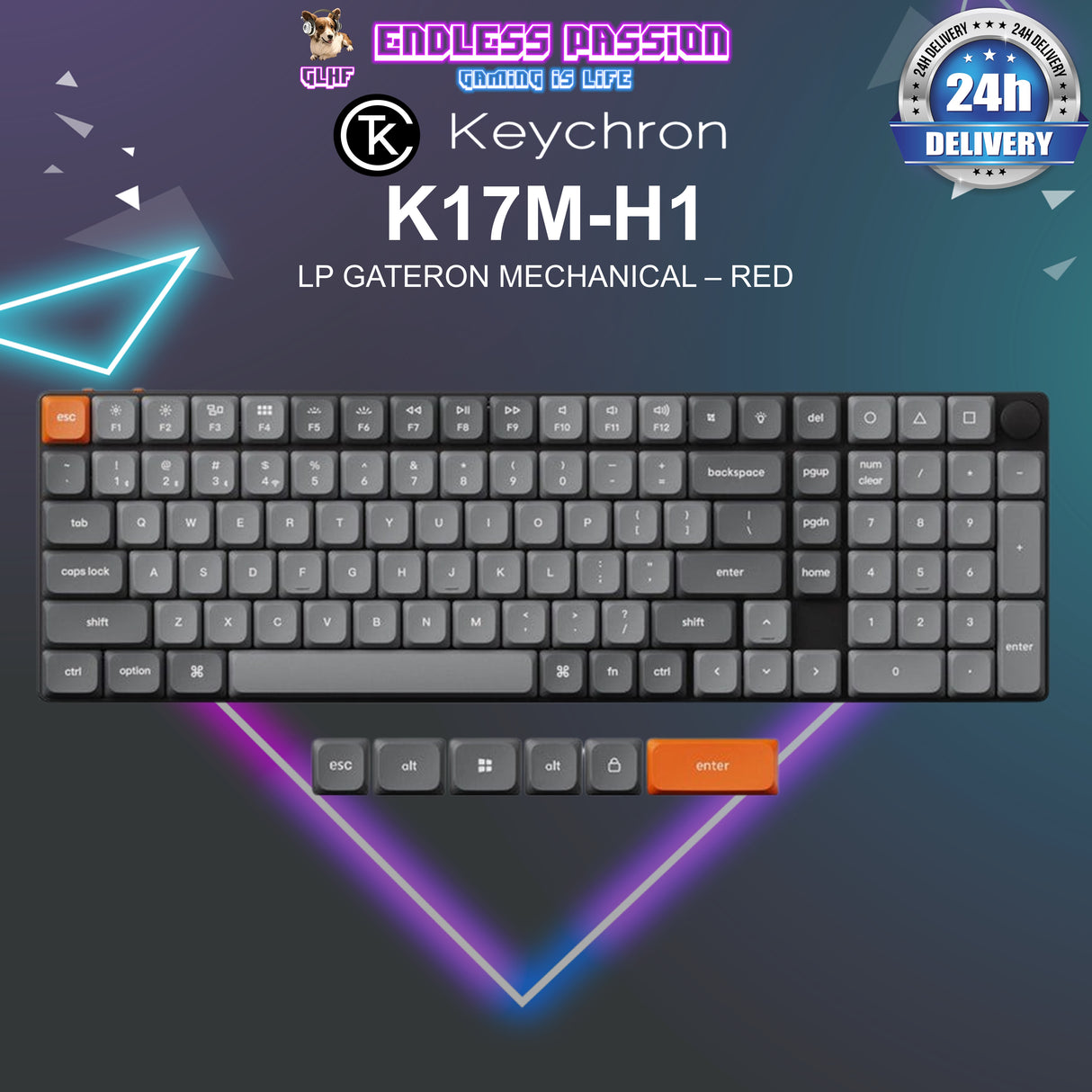 Keychron K17 Max QMK Wireless Custom Mechanical Keyboard
