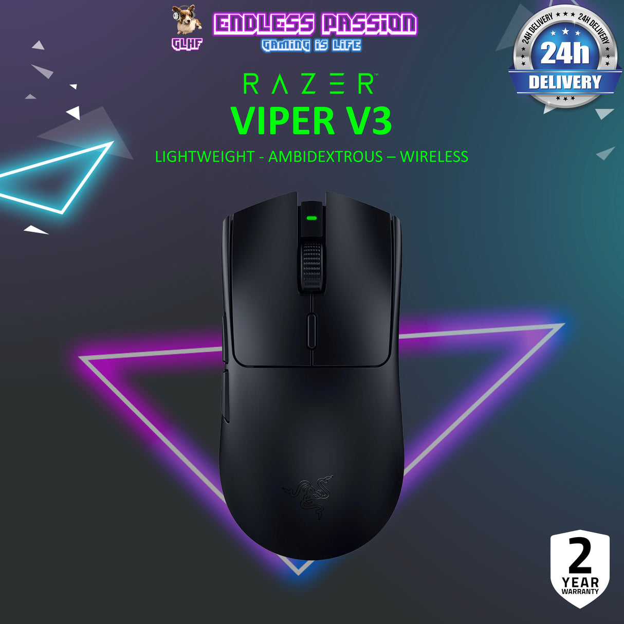Razer Viper V3 HyperSpeed - Wireless Esports Gaming Mouse