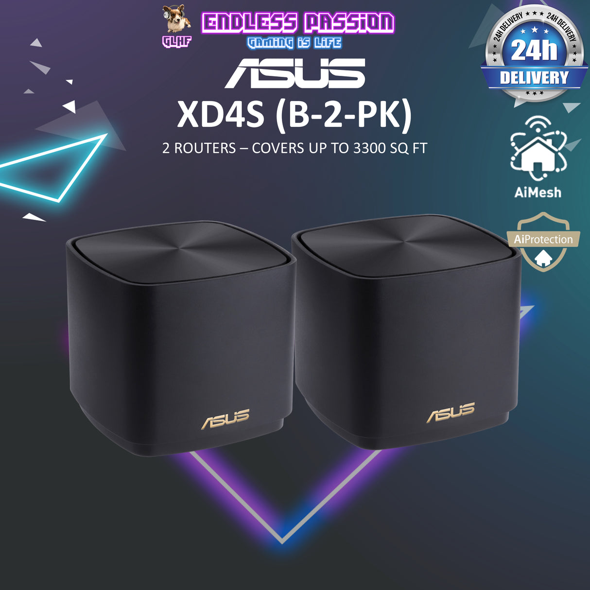 ASUS ZenWiFi XD4S Whole-Home Mesh WiFi 6 (802.11ax) System