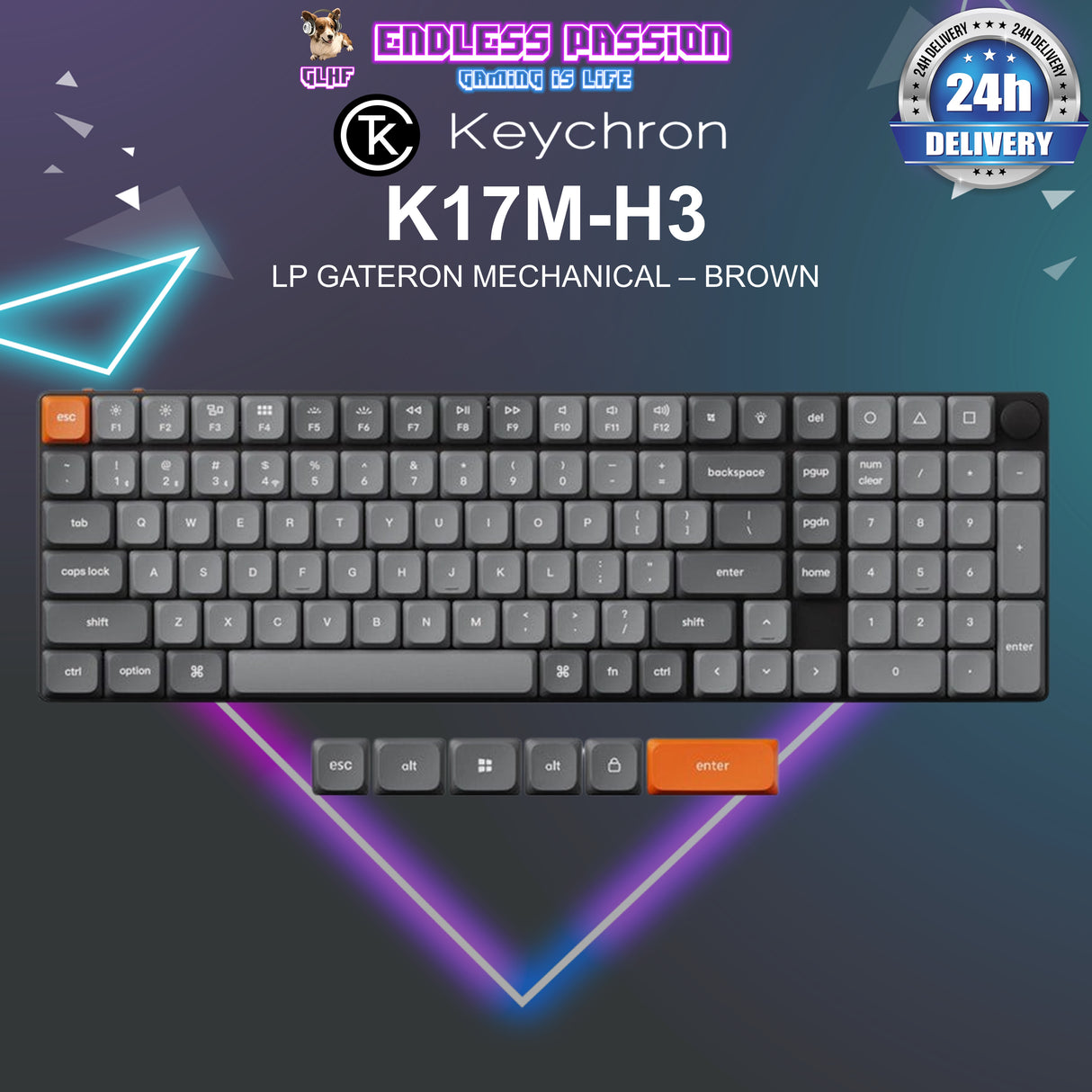 Keychron K17 Max QMK Wireless Custom Mechanical Keyboard