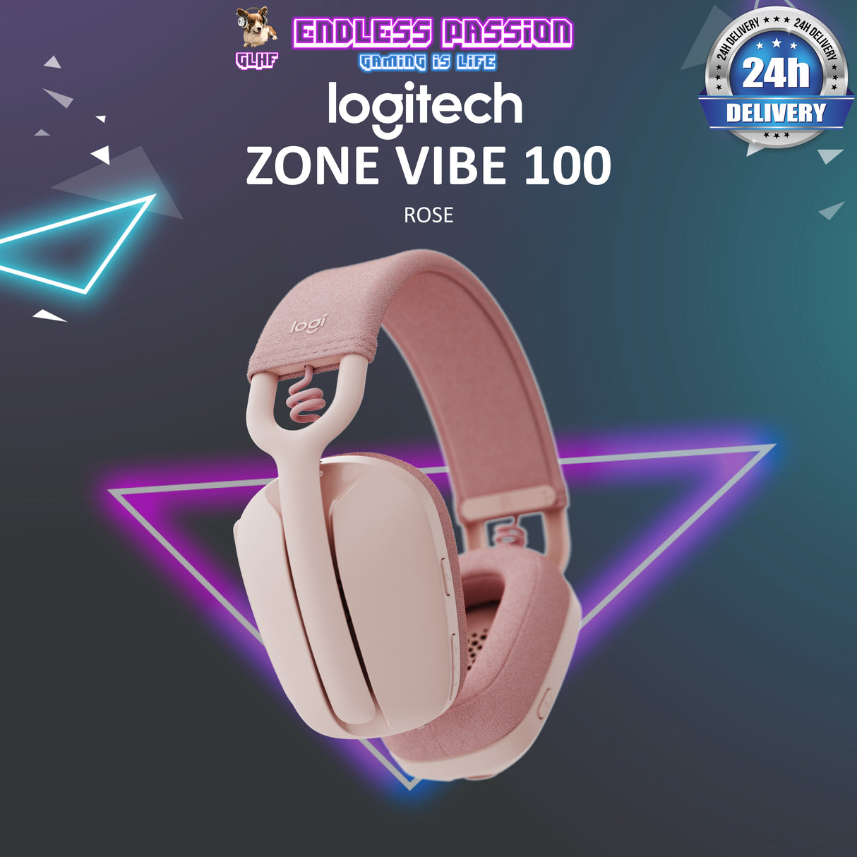Logitech Zone Vibe 100 Lightweight Wireless Bluetooth Headset