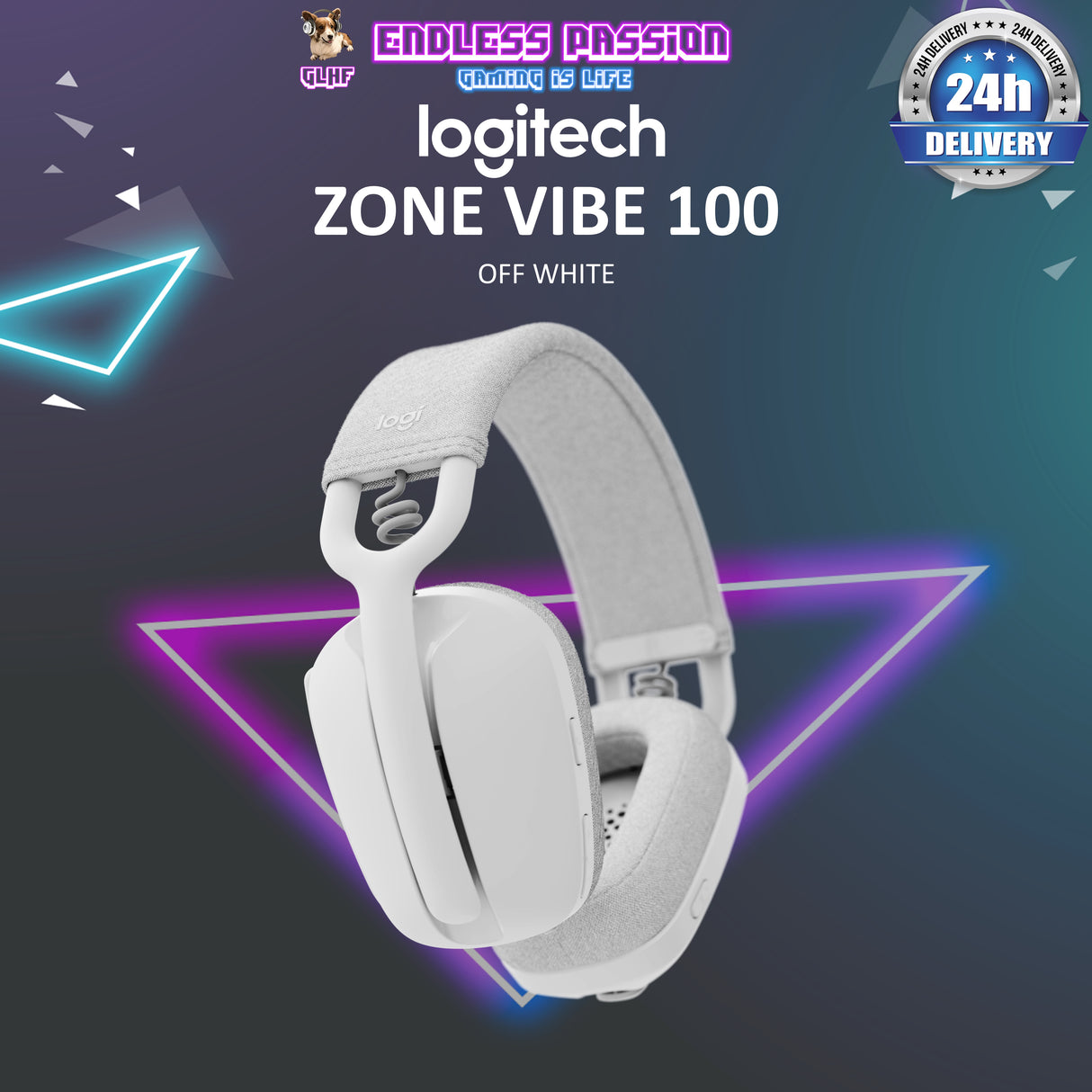 Logitech Zone Vibe 100 Lightweight Wireless Bluetooth Headset