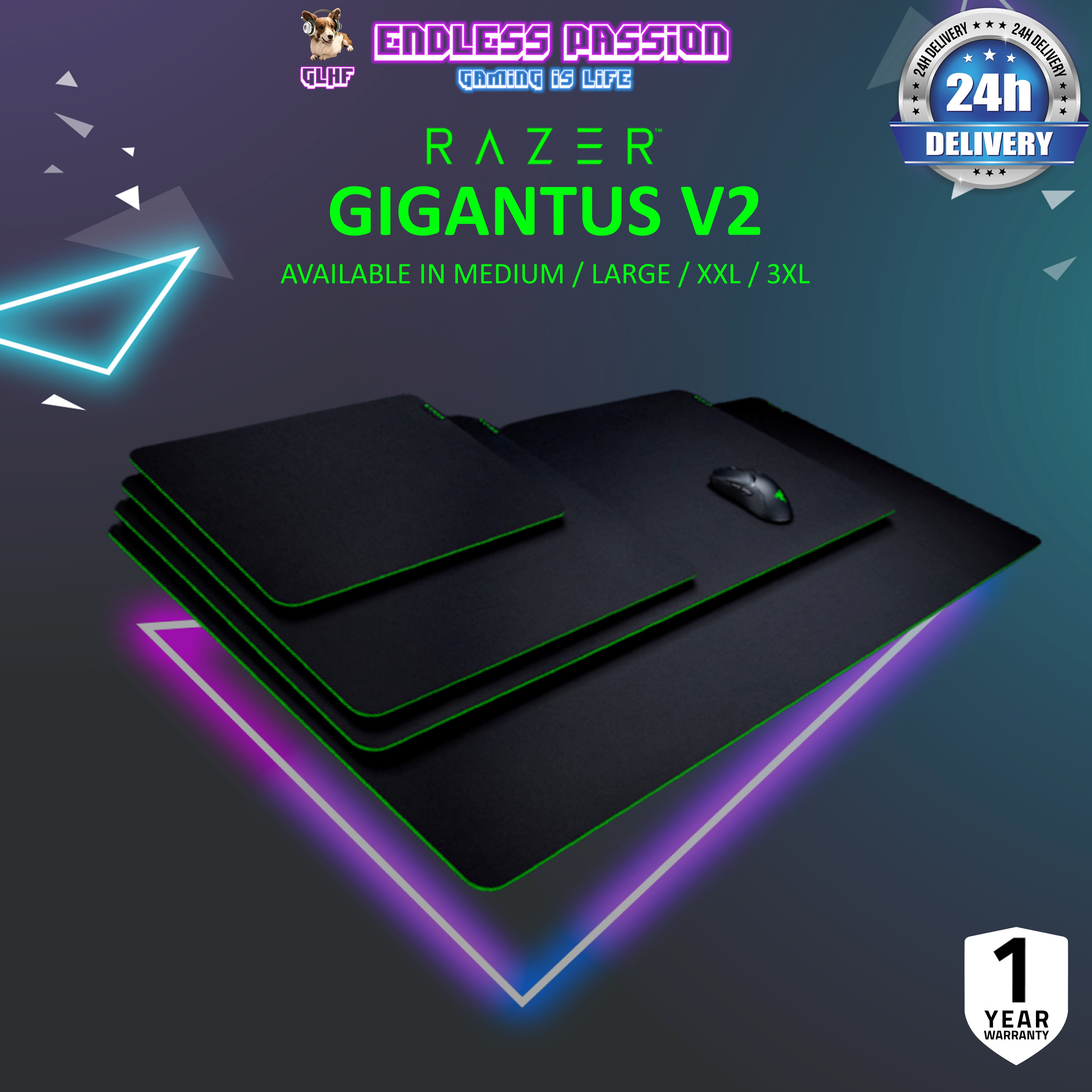 Razer Gigantus v2 Cloth Gaming Mouse Pad (Medium): Thick, High-Density Foam - Non-Slip Base - Classic Black並行輸入 Razer Gigantus V2 Gaming Mousepad - Large