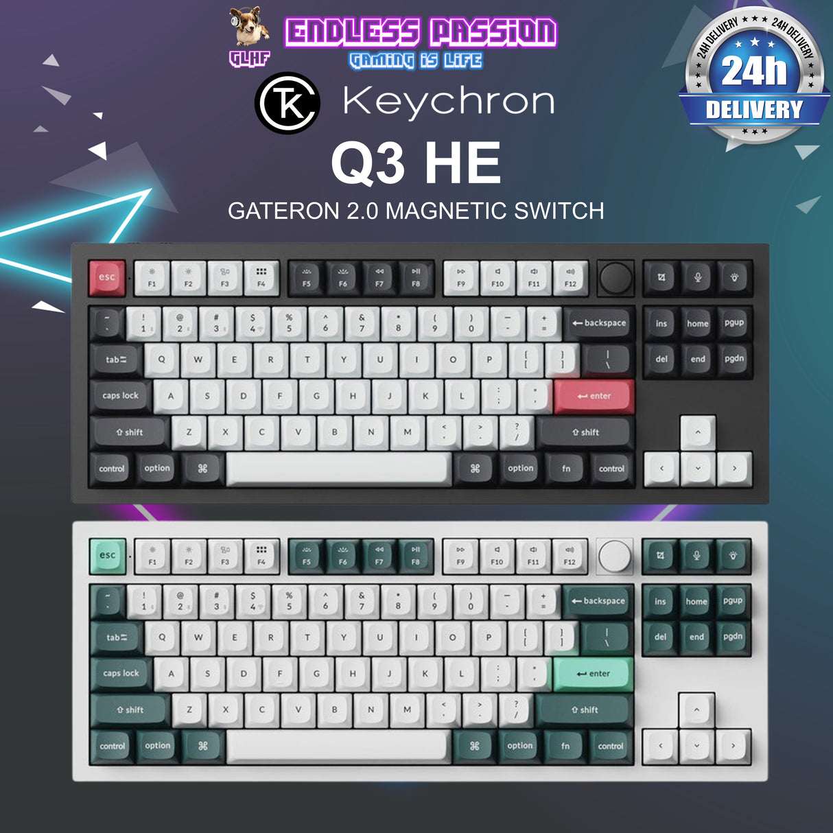 Keychron Q3 HE QMK Wireless Custom Keyboard