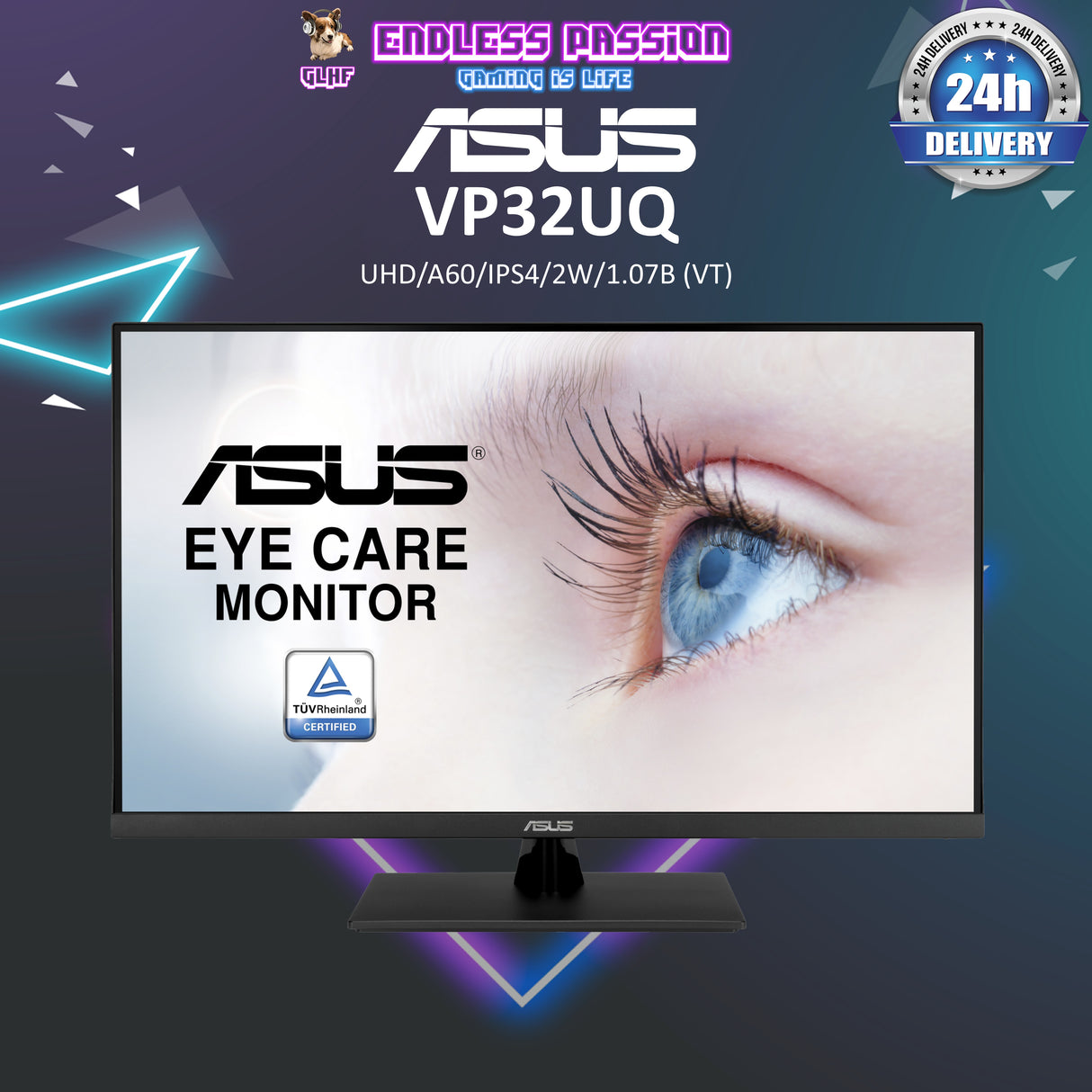 ASUS VP32UQ 32 Inch 4K Eye Care Monitor