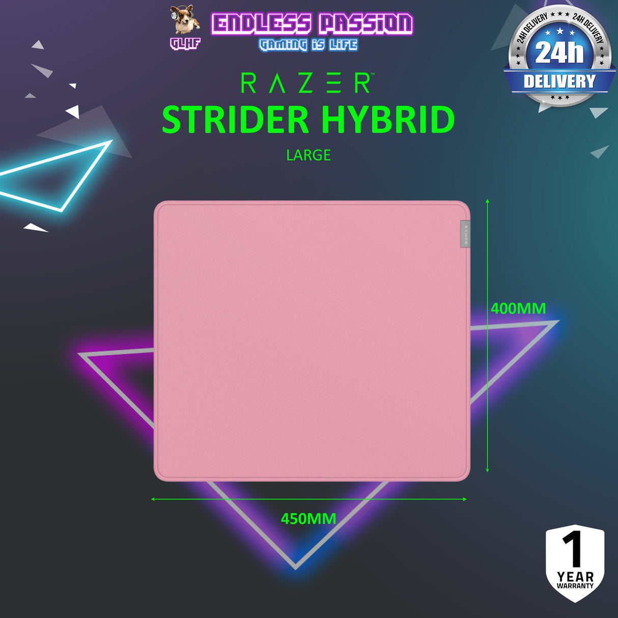 Razer Strider – Hybrid soft/hard mouse mat with a soft base and smooth glide