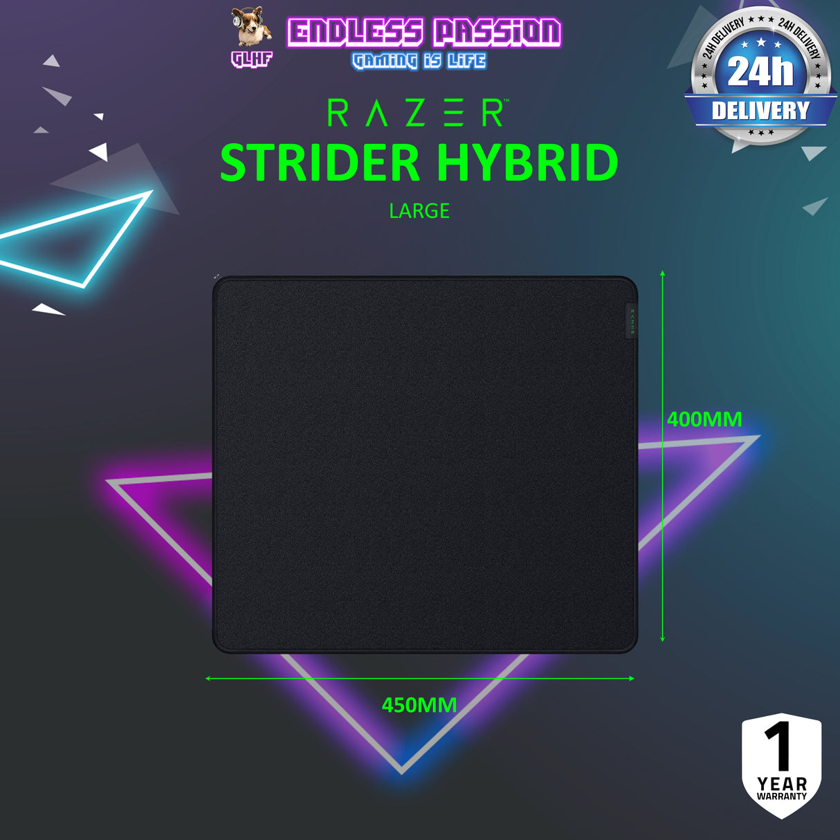 Razer Strider – Hybrid soft/hard mouse mat with a soft base and smooth glide