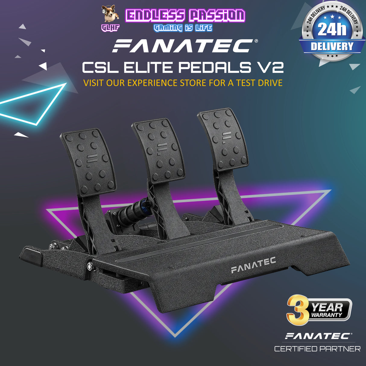 Fanatec CSL Elite Pedals V2 - CSL_EP_V2