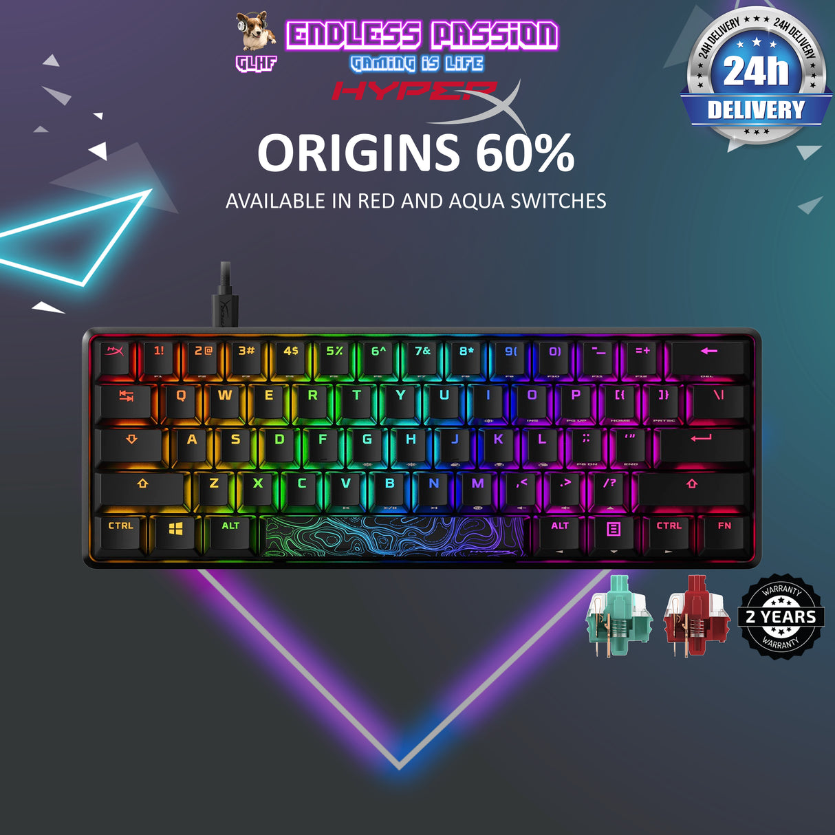 HyperX Alloy Origins 60 RGB Gaming Keyboard
