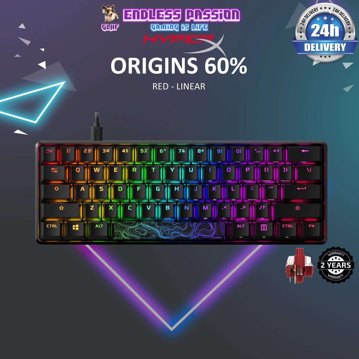 HyperX Alloy Origins 60 RGB Gaming Keyboard