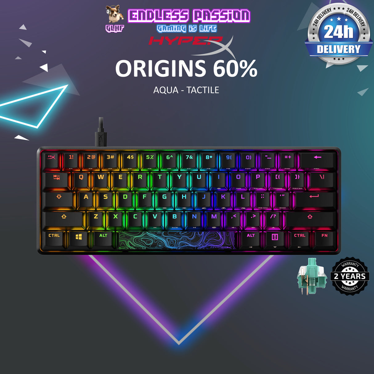 HyperX Alloy Origins 60 RGB Gaming Keyboard