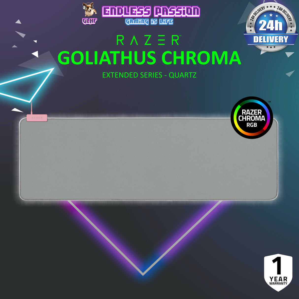Razer Goliathus Extended Chroma — Soft Gaming Mouse Mat with Chroma