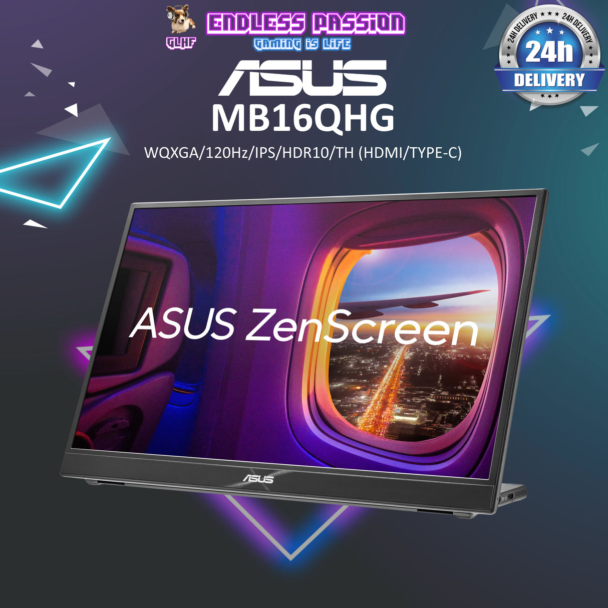 ASUS ZenScreen MB16QHG 16 Inch Portable Monitor