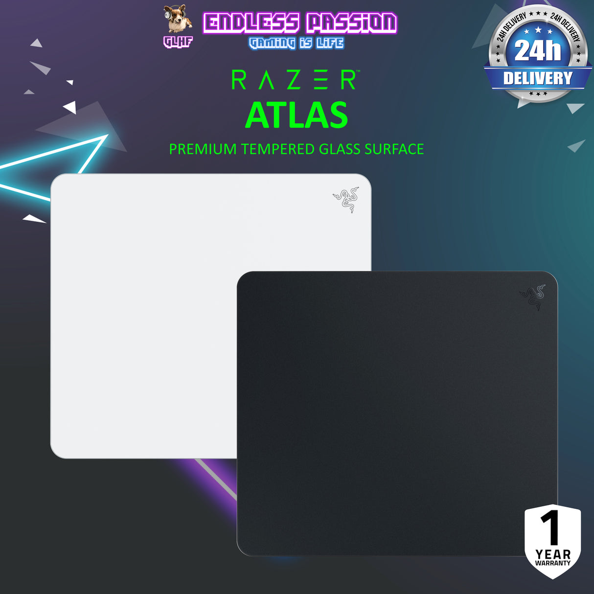 Razer Atlas - Tempered Glass Gaming Mouse Mat