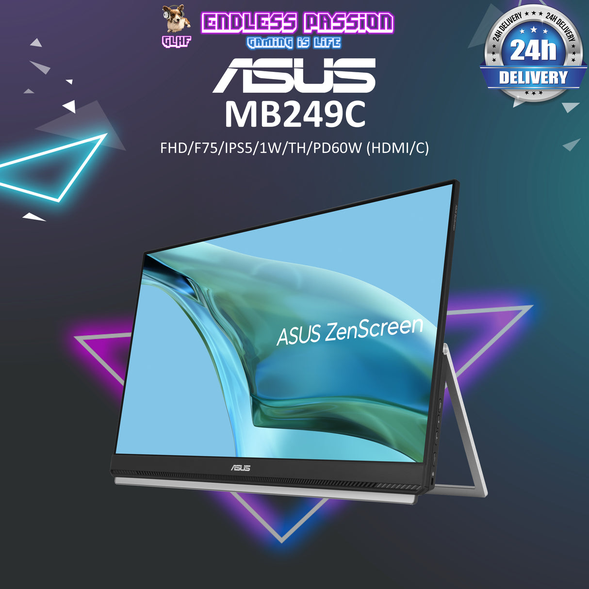 ASUS ZenScreen MB249C 24 Inch Portable Monitor
