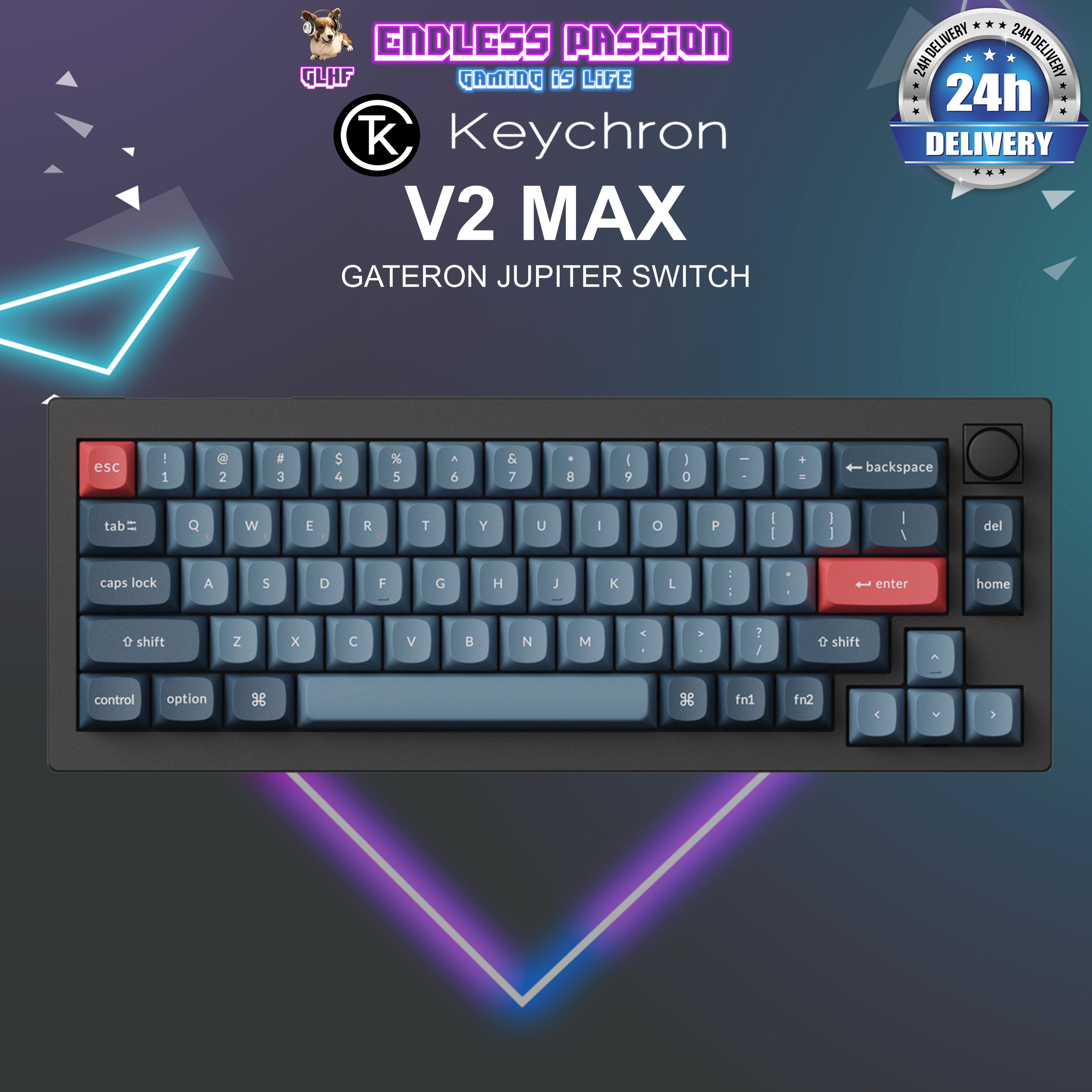 Keychron V2 Max 65% QMK/VIA Wireless Custom Mechanical Keyboard